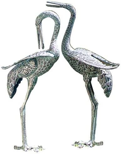 Achla Designs PC01 Preening Pair Crane Animal Bird Statue Garden Accent