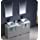 Fresca Torino 60&#34; Gray Modern Double Sink Bathroom Vanity w/Side Cabinet &amp; Vessel Sinks
