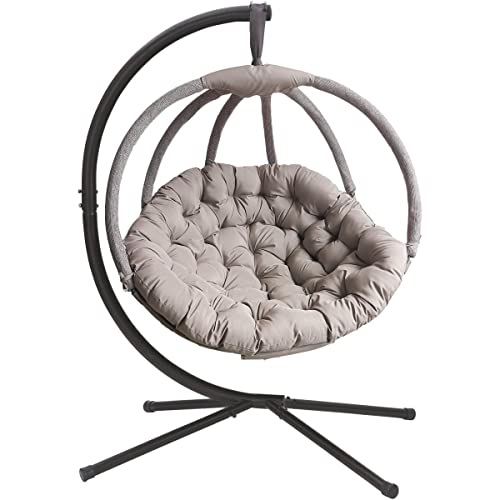 FlowerHouse FHOV100-SAND Hanging Ball Chair w/Stand - Overland Sand