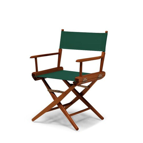 Telescope Casual World Famous Dining Height Director Chair With Walnut Stain Finish and Forest Green Fabric
