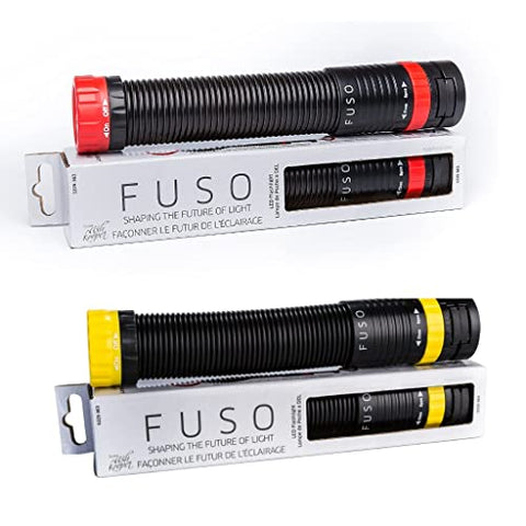 FUSOLED HIS and HER ALL IN ONE FLASHLIGHT COMBO - RED and BLACK and YELLOW and BLACK COMBO PACK