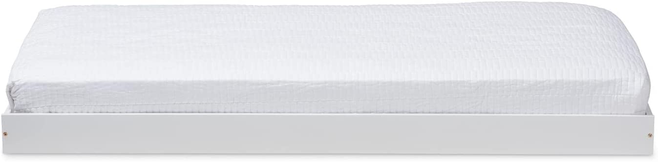 Baxton Studio Payton Modern and Contemporary White-Finished Twin Trundle