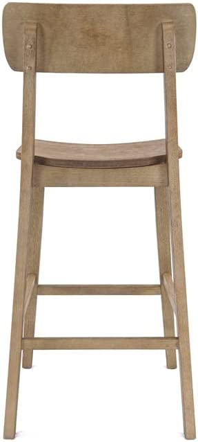 Boraam Torino Bar Height Stool, 29-Inch, 1-Pack, Barnwood Wire-Brush