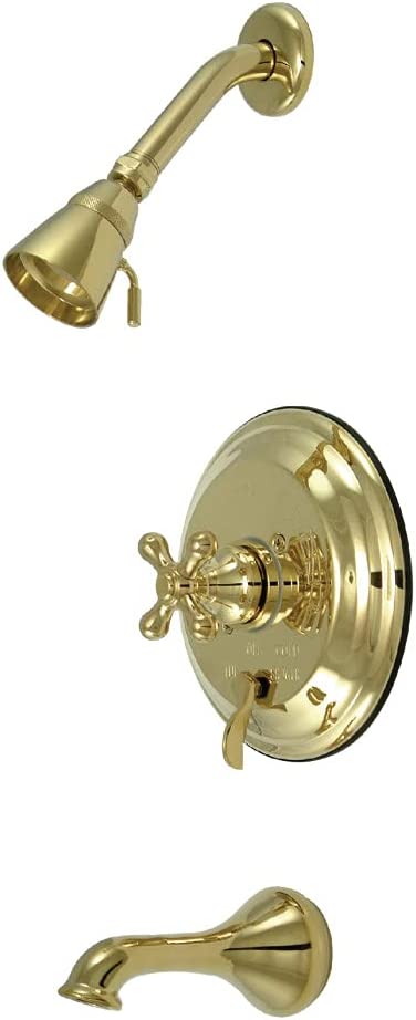 Kingston Brass KS3608AX Restoration 4-Inch Centerset Lavatory Faucet with Metal Cross Handle, Brushed Nickel