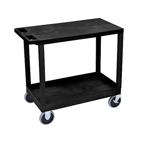 32 in. x 18 in. Cart - One Tub/One Flat Shelves - Black