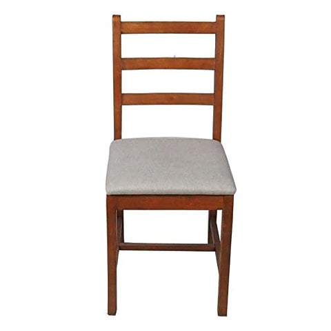 Ouuuhlala Mia Light Grey Rubber Wood Fabric Dining Chair with Brown Leg (Set of 2)