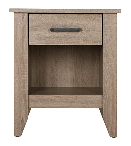Lennox 1-Drawer Sandalwood Nightstand (24 in. H x 18 in. W x 21 in. D)