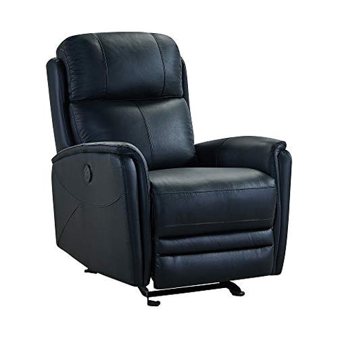Wolfe Contemporary Recliner in Dark Brown Genuine Leather