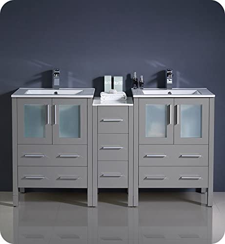 Fresca Torino 60" Gray Modern Bathroom Cabinets