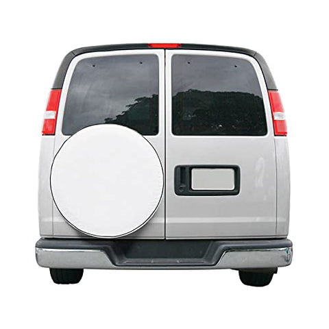 Classic Accessories Over Drive RV Custom Fit Spare Tire Cover, Wheels 28&#34; - 29&#34; Diameter, White