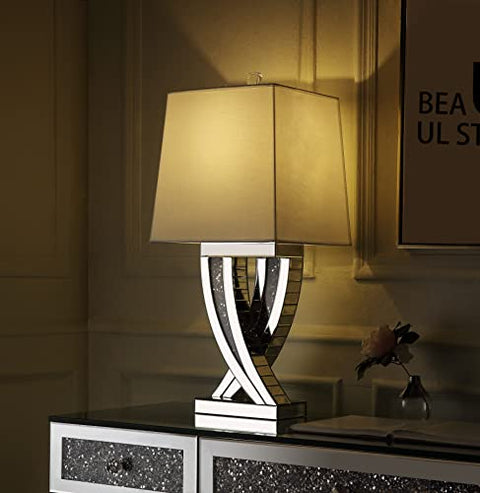 Acme Noralie Glam Table Lamp with Mirrored and Faux Diamonds Finish 40241