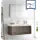 Fresca Mezzo 48&#34; Gray Oak Wall Hung Modern Bathroom Vanity w/Medicine Cabinet