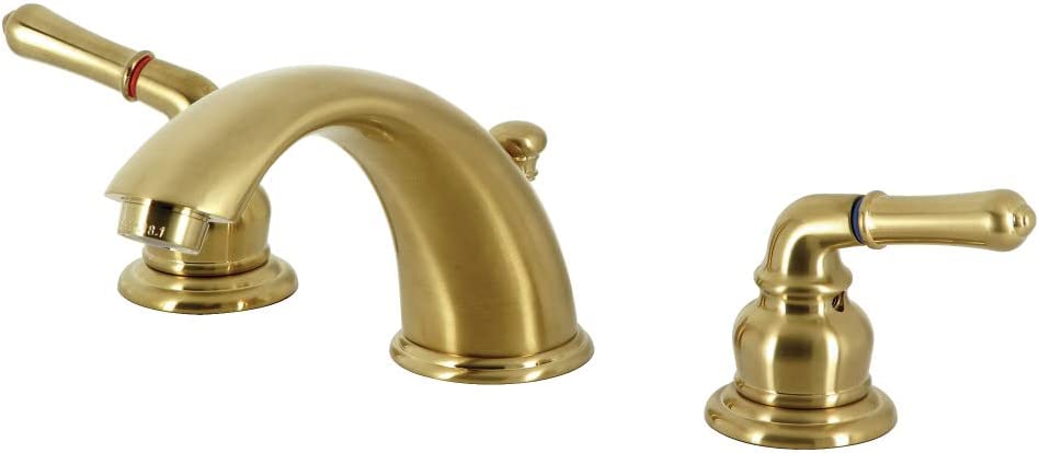 Kingston Brass KB962 Magellan Widespread Bathroom Faucet, 8-Inch Adjustable Center, Polished Brass