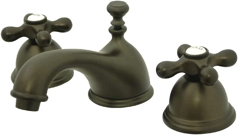 Kingston Brass KS3960AX Restoration Widespread Bathroom Faucet, Matte Black