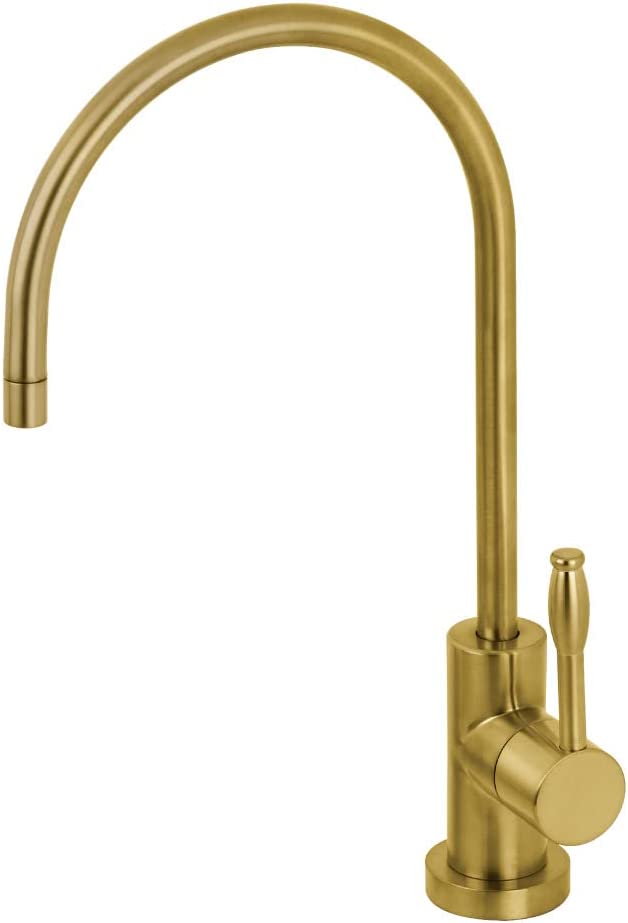 Kingston Brass KS8197NKL Nustudio Single-Handle Cold Water Filtration Faucet, Brushed Brass