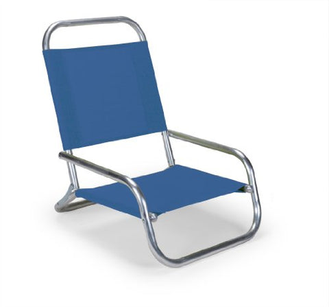 Telescope Casual Sun and Sand Folding Beach Arm Chair With Cobalt Fabric