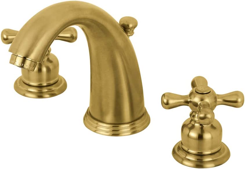 Kingston Brass KB987AXSB Victorian 2-Handle 8 in. Widespread Bathroom Faucet, Brushed Brass