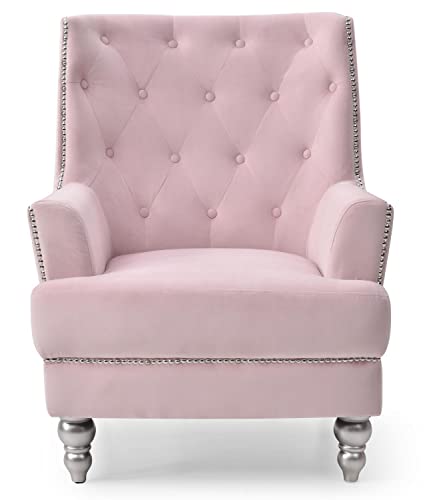 Pamona Pink Upholstered Accent Chair