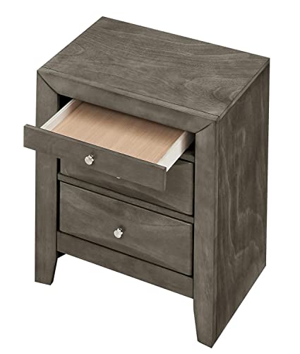Marilla 3-Drawer Gray Nightstand (28 in. H x 17 in. W x 23 in. D)