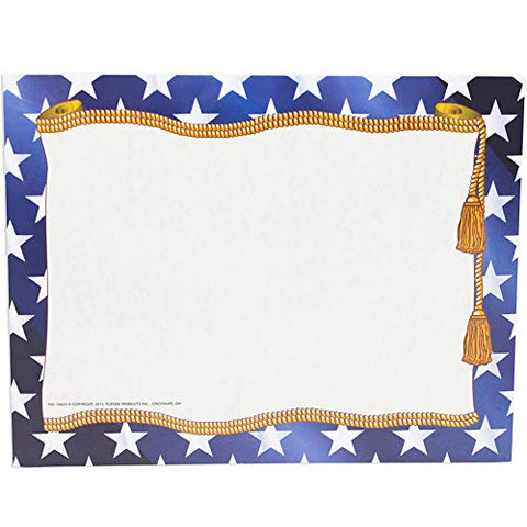 Hayes Stars Border Certificate, 8-1/2&#34; x 11&#34;, Pack of 50