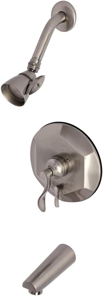 Kingston Brass KB46380DFL Tub and Shower Faucet, Brushed Nickel