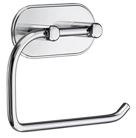 SELFAD-HESIVE TOILET ROLL HOLDER POLISHED CHROME