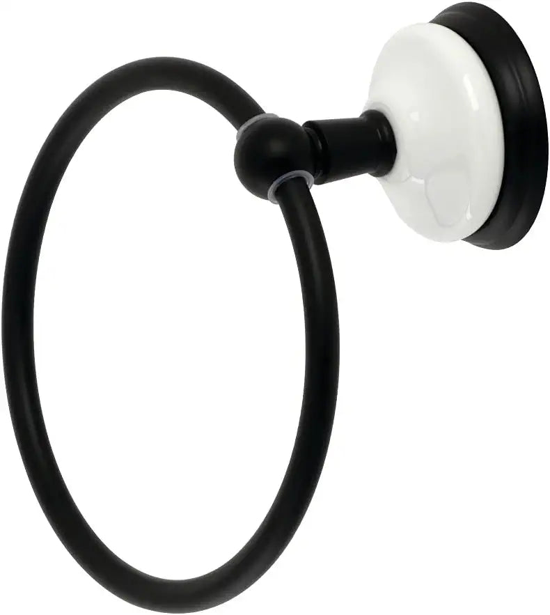 Kingston Brass BA1114MB Victorian Towel Ring, Matte Black