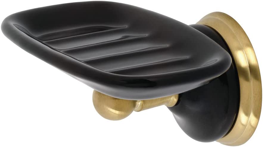 Kingston Brass BA9115BB Water Onyx Soap Dish Holder, Brushed Brass