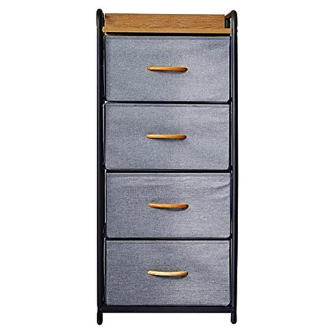 Querencia Gray Finish 4-Drawer Chest of Drawers (18 in W. X 37 in H.)