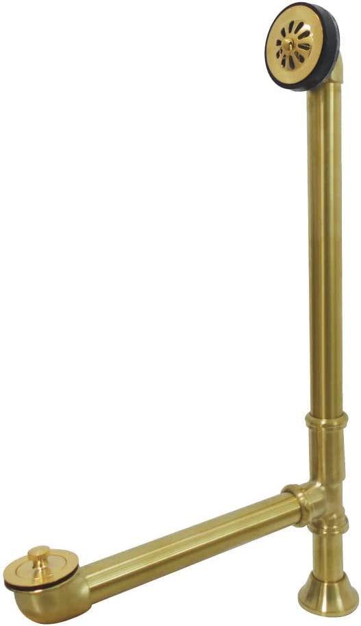 Kingston Brass CC2087 Clawfoot Tub Waste &amp; Overflow Drain, Brushed Brass