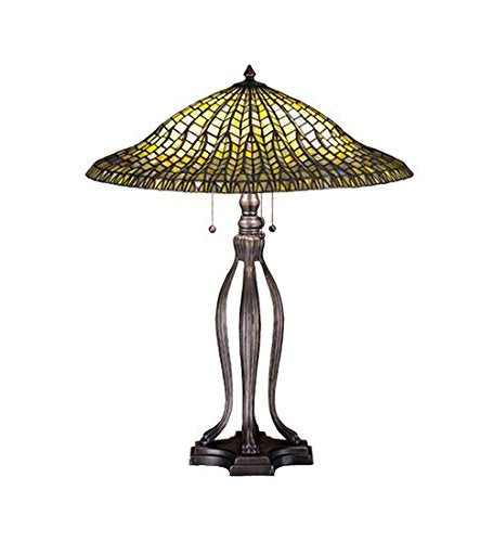 31InchH Tiffany Lotus Leaf Table Lamp