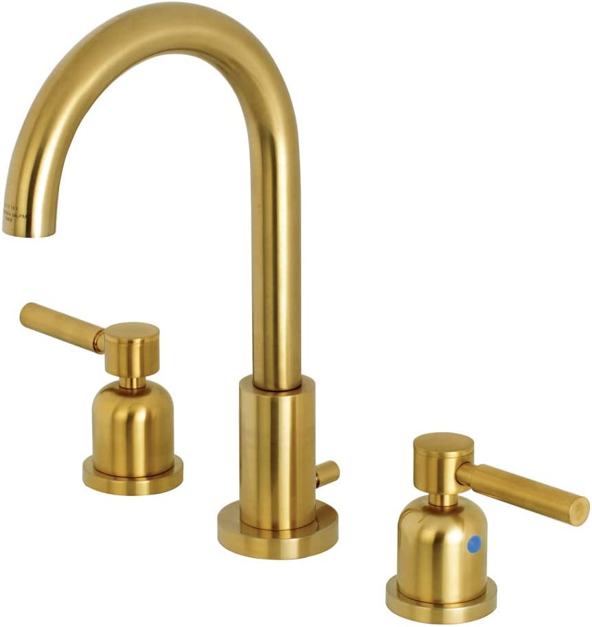 Kingston Brass FSC8929DL Concord Widespread Bathroom Faucet, 5-3/8 Inch in Spout Reach, Polished Nickel