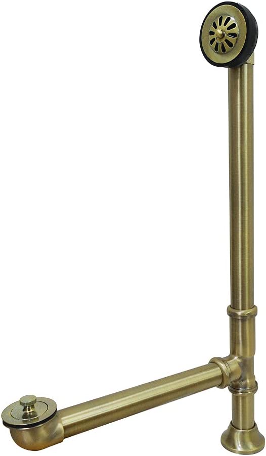 Kingston Brass CC2087 Clawfoot Tub Waste &amp; Overflow Drain, Brushed Brass