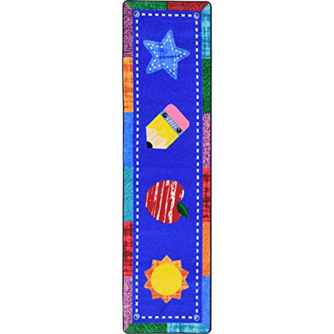 Joy Carpets 1938RR Alphabet Upcycle Childrens Rugs, RR, Multicolor