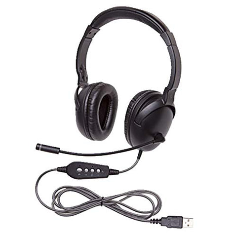 Califone 1017MUSB NeoTech Plus Headset with Gooseneck Microphone, USB Plug