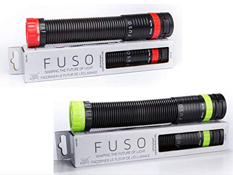 FUSOLED HIS and HER ALL IN ONE FLASHLIGHT COMBO - RED and BLACK Plus GREEN and BLACK