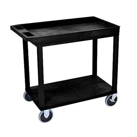 32 in. x 18 in. Cart - One Tub/One Flat Shelf - Heavy-Duty - Black