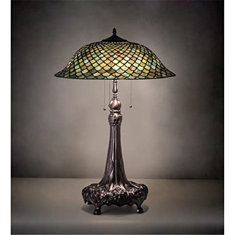 31Inch High Tiffany Fishscale Table Lamp