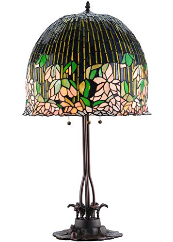 32 inches H Tiffany Flowering Lotus Table Lamp