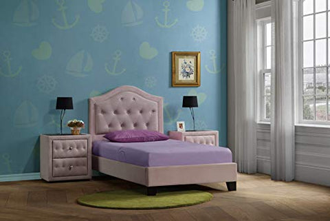 Reggie Pink Fabric Twin Bed - 30820T
