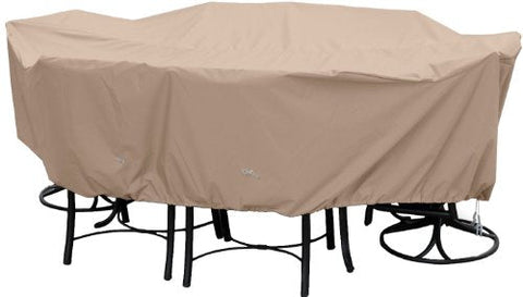 KoverRoos Weathermax 49484 X-Large High Back Dining Set Cover, 121 by 86 by 34-Inch, Toast