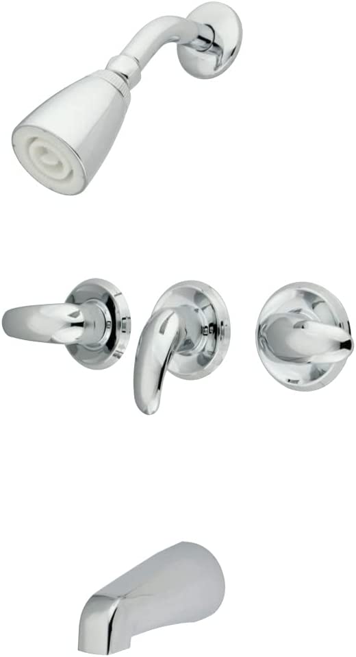 Kingston Brass KB6231LL Legacy Tub and Shower Faucet, Polished Chrome,5-Inch Spout Reach