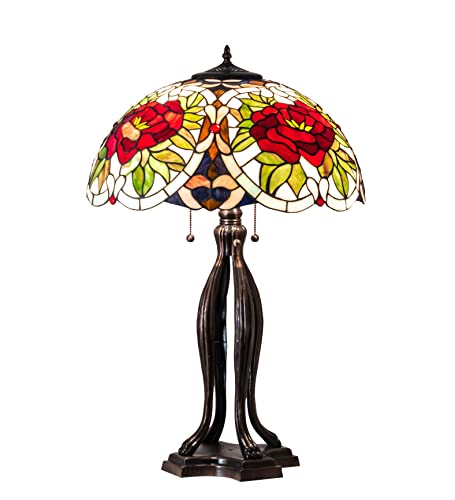 30 inches High Renaissance Rose Table Lamp