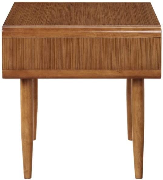 Boraam Zebra Series Alborg End Table, Rich Walnut