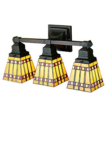 Meyda Tiffany 31246 Meyda Tiffany 31246 Prairie Corn 3 Light 20" Wide Bathroom Vanity Light with Tiffany Glass Shade