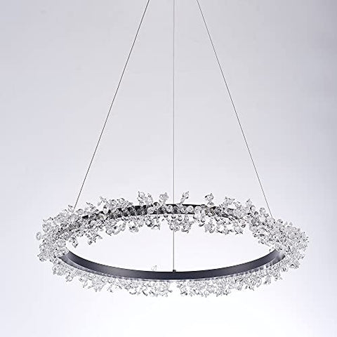 Pasargad Home Claire Collection Metal &amp; Crystal Chandelier Lights