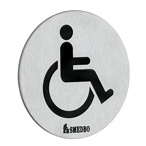 BATH SIGH HANDICAPPED BRUSHED STAINLESS STEEL