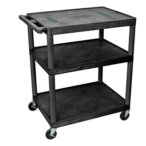 40 in.H AV Cart - Three Shelves - Black