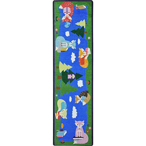 Joy Carpets 1883RR Foxy Readers Childrens Rugs, RR, Multicolor