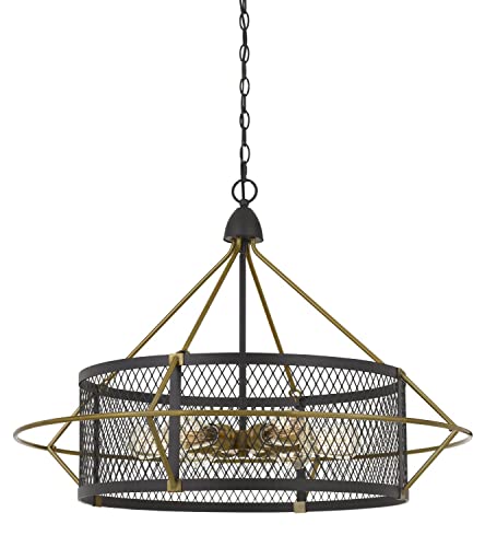 60W X 6 Caserta Metal Chandelier With Mesh Shade (Edison Bulbs Not included)
